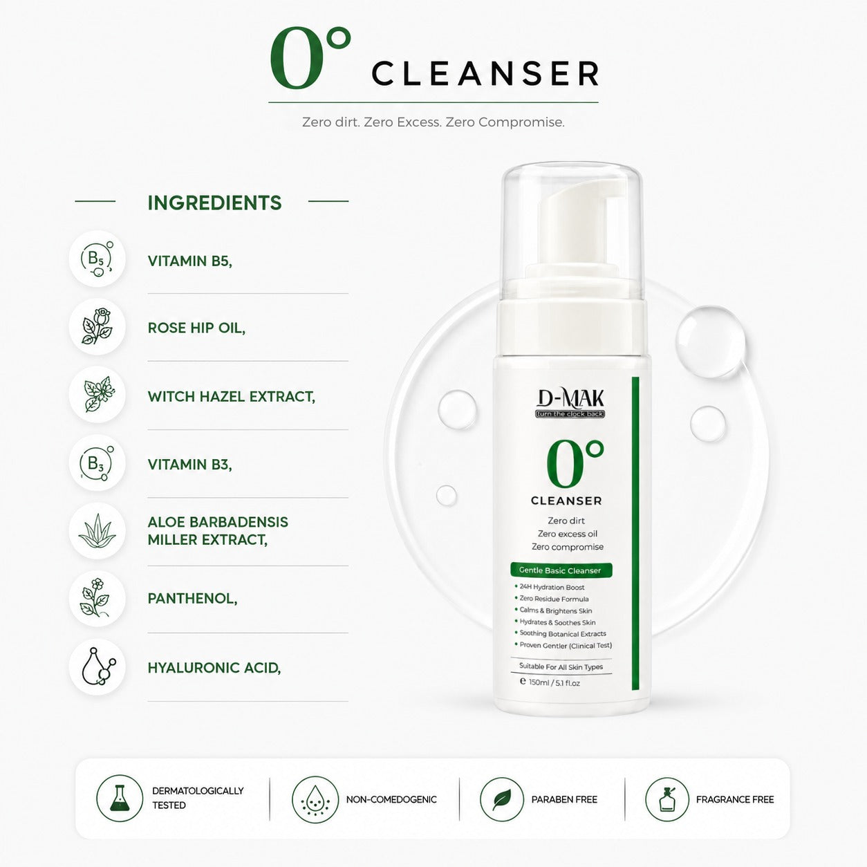 D-MAK 0° Facial Cleanser